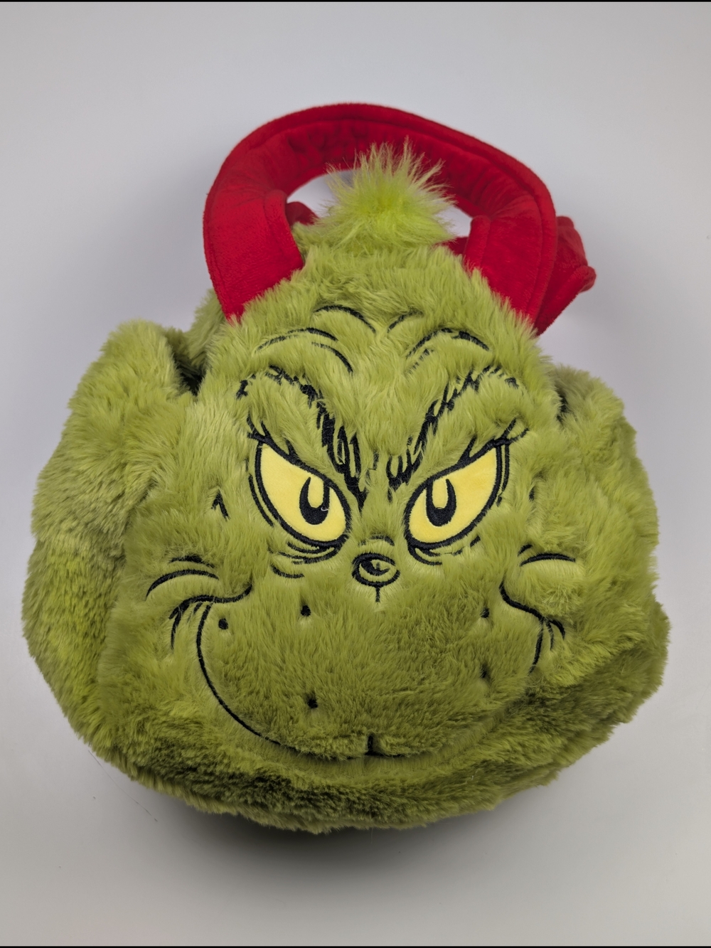 Dr. Seuss The Grinch Green Tote Embroidered Magnetic Closure Red Top Handles